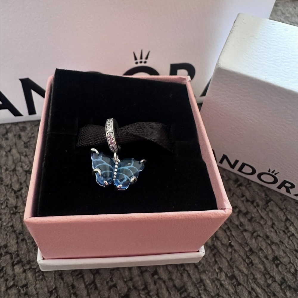 925 Silver and Blue Butterfly Charm 🦋